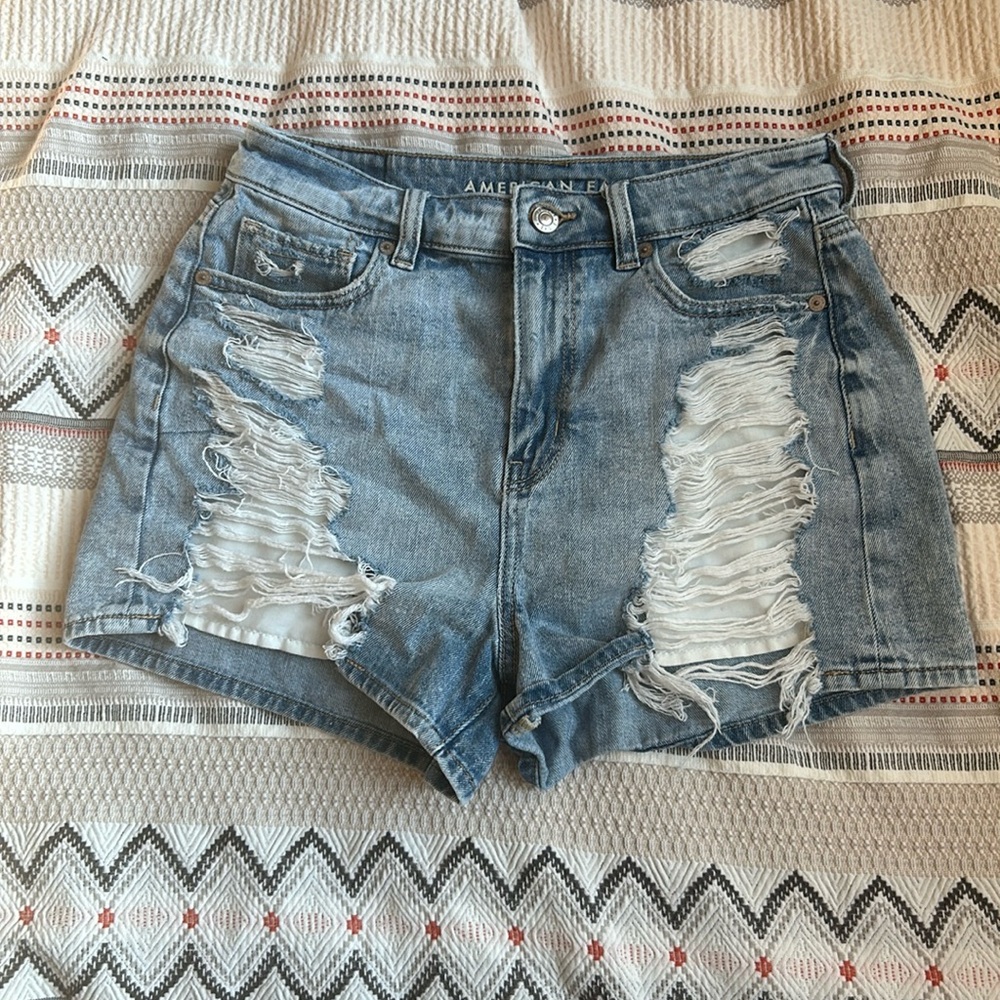 American Eagle Ripped Mom Shorts